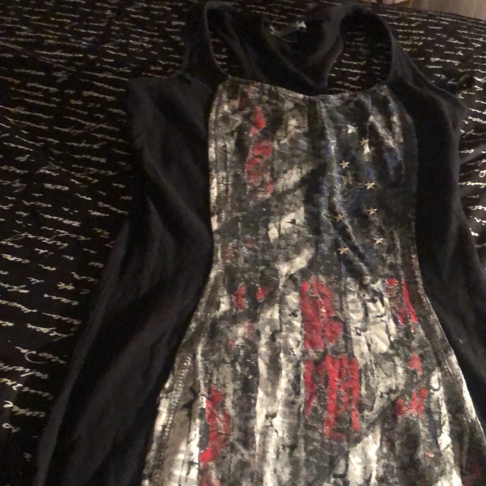Black metal mulisha mini dress super cute ❤️
